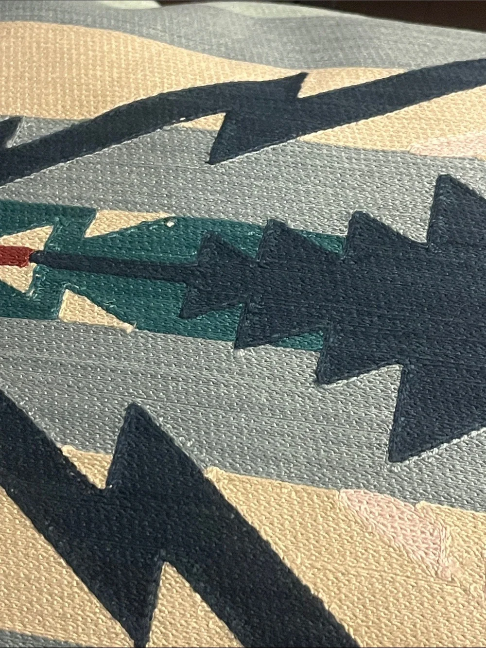 Pendleton Trapper Peak Decor Hug Throw Pillow 14”x30” blue new Southwestern